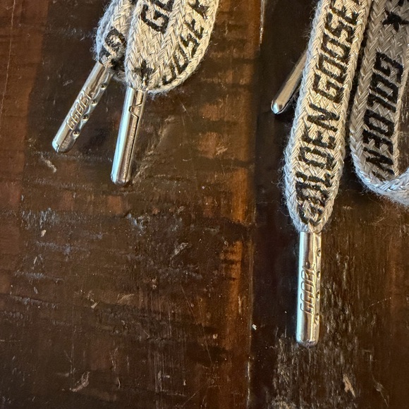 NWOT Golden Goose Silver and Black Pair of Shoelaces - Picture 2 of 4